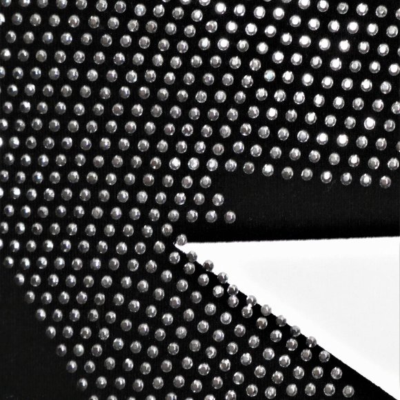 Hilary Radley Black Sequin Star Tee Shirt Size M - Picture 7 of 12